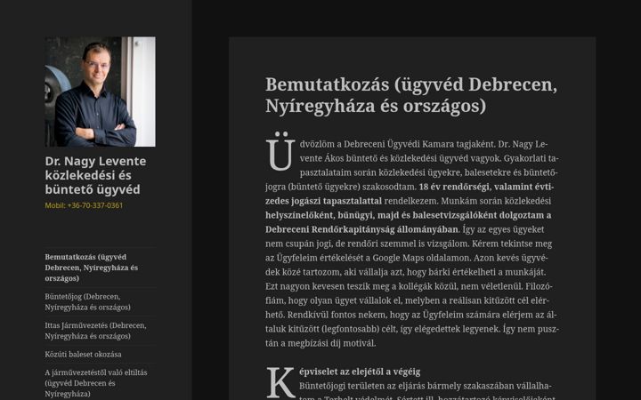 Screenshot of drnagyleventeakosugyved.hu
