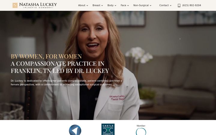 Screenshot of drnatashaluckey.com