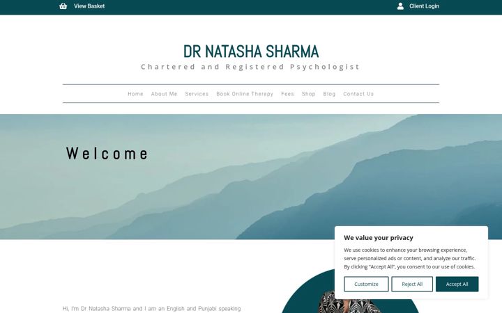 Screenshot di drnatashasharma.co.uk