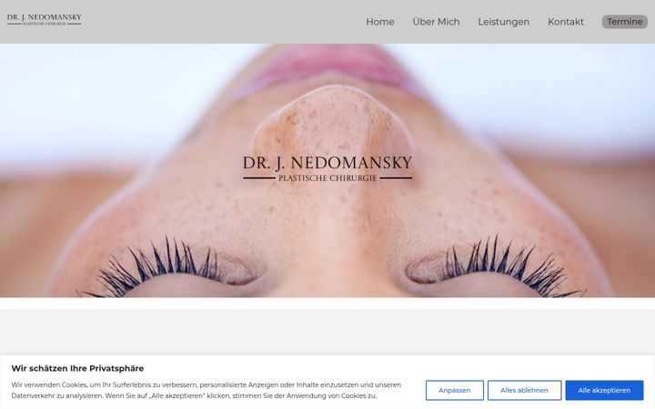 Screenshot von drnedomansky.at