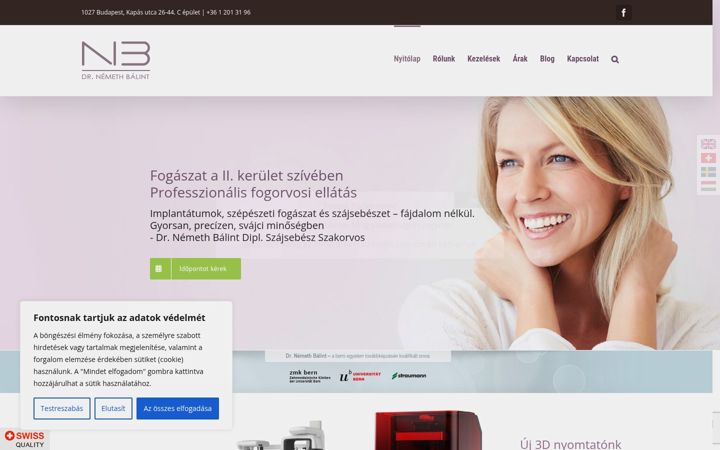Screenshot of drnemethbalint.hu