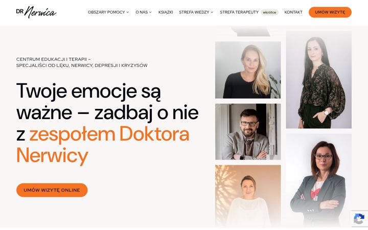 Captură de ecran a drnerwica.pl