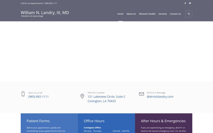 Screenshot of drnicklandry.com