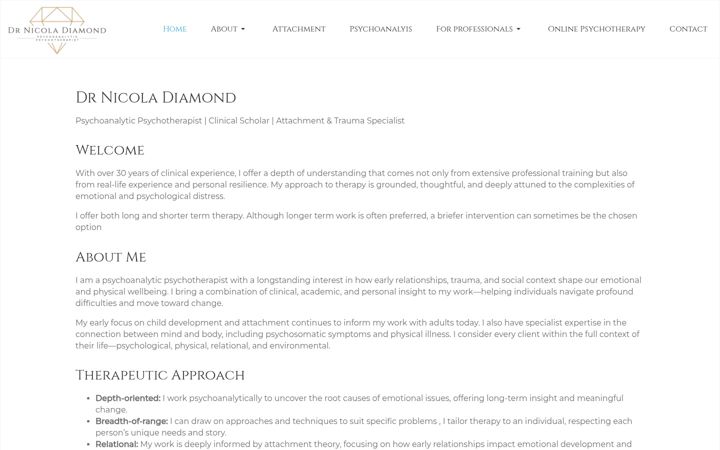 Screenshot of drnicoladiamond.com