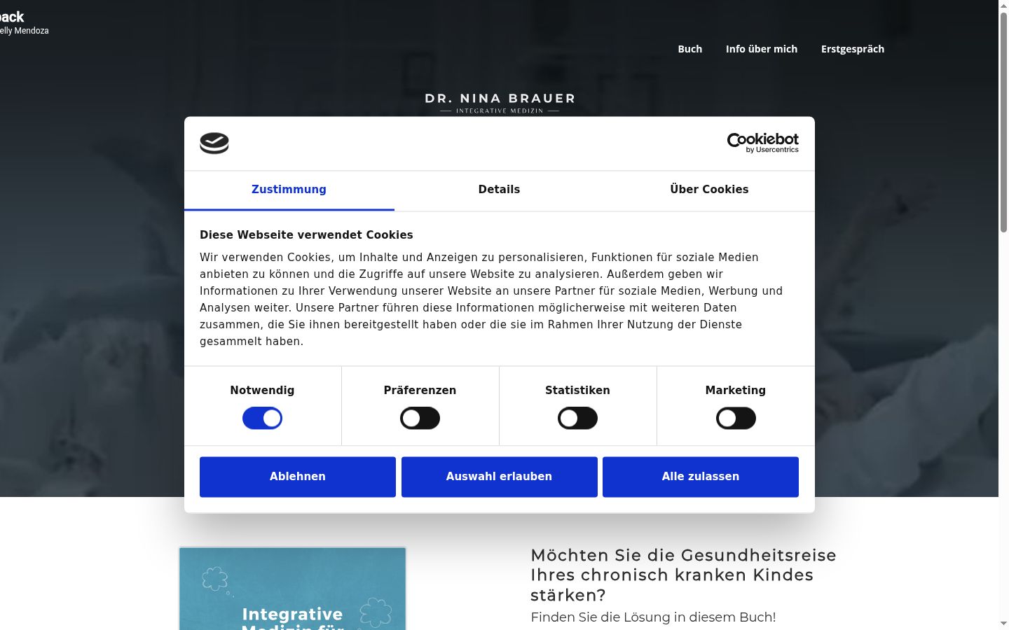 Zrzut ekranu banera zgody wyświetlanego przed jakąkolwiek interakcją