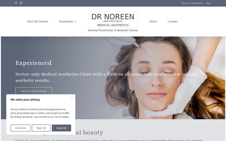 Screenshot di drnoreen.co.uk