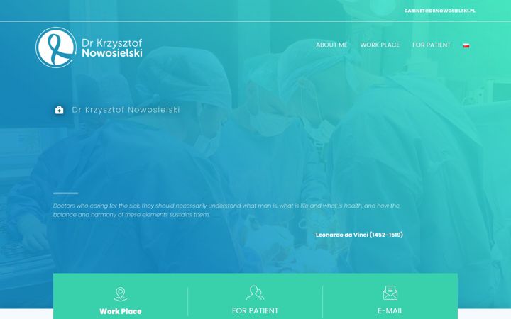 Kuvakaappaus sivustosta drnowosielski.pl