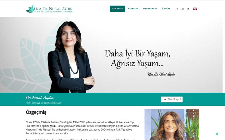 Screenshot of drnuralaydin.com