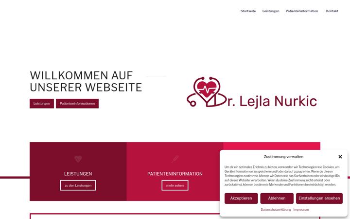 Screenshot von drnurkic-lejla.at
