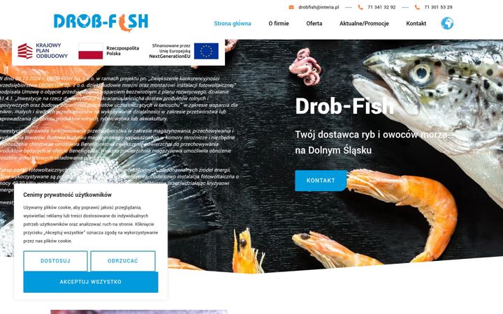 Kuvakaappaus sivustosta drob-fish.pl