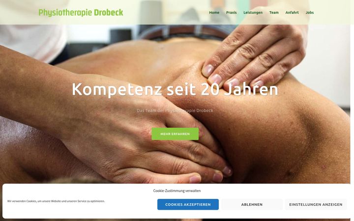 Zrzut ekranu drobeck-physiotherapie.de