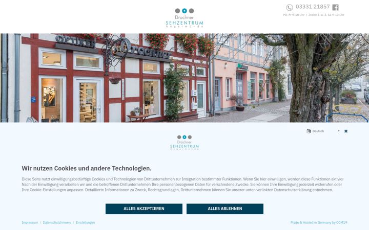 Screenshot of drochner-sehzentrum.de