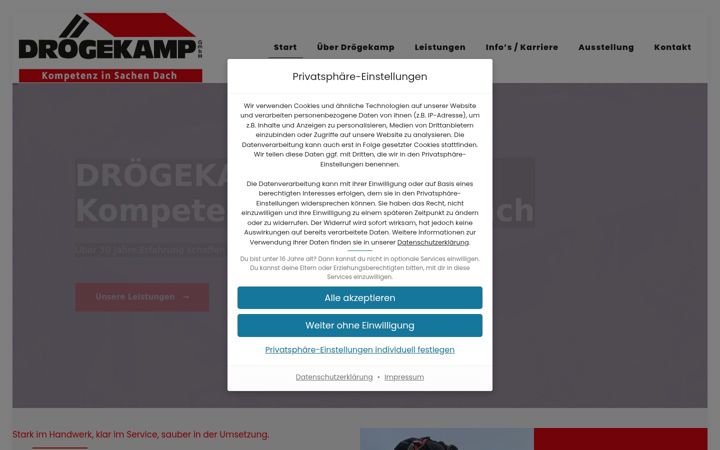 Screenshot of droegekamp.de
