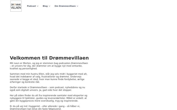Snimka zaslona za droemmevillaen.dk