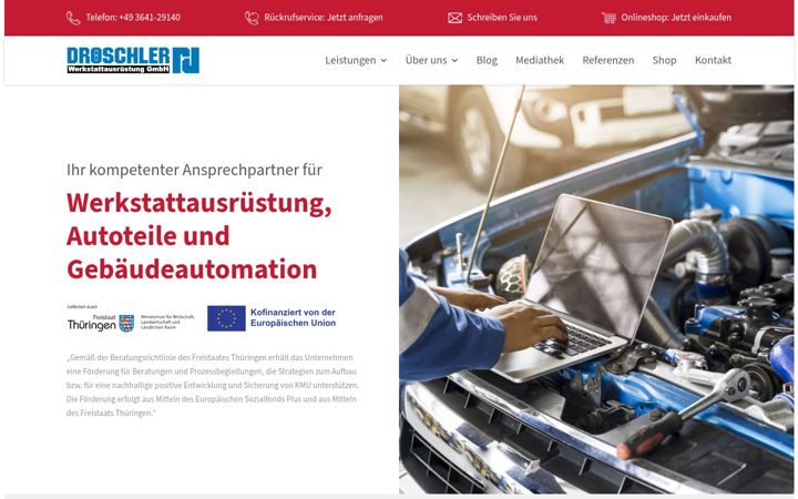 Screenshot von droeschler.de