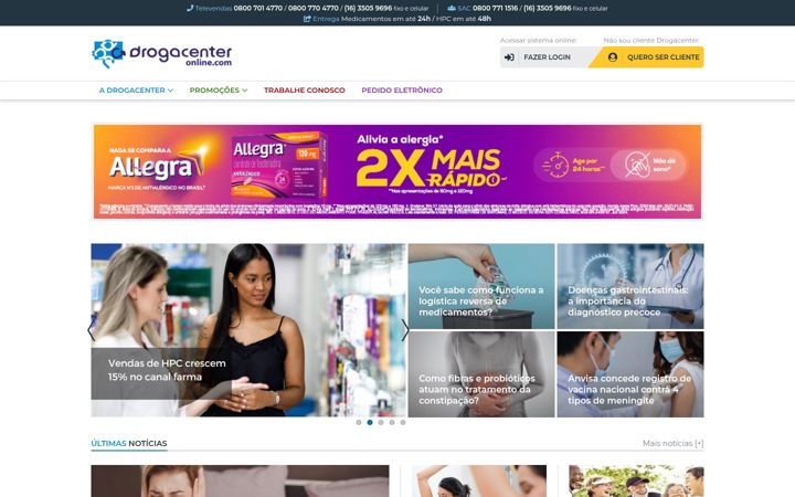Screenshot του drogacenteronline.com.br