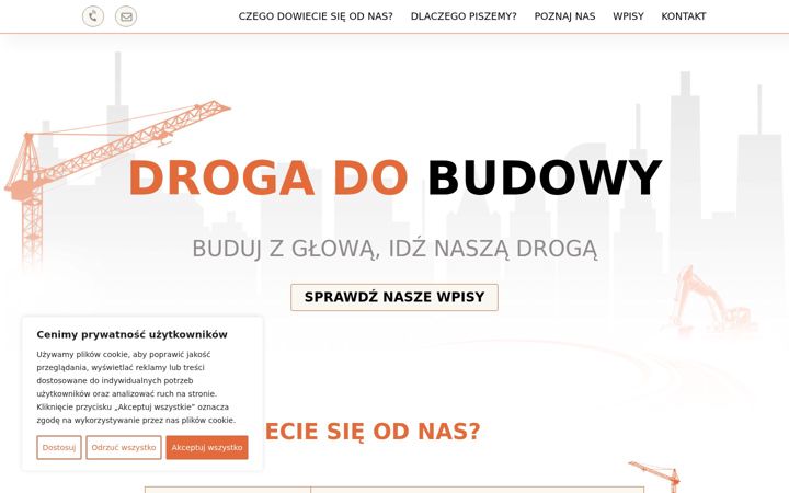 Captura de ecrã de drogadobudowy.pl