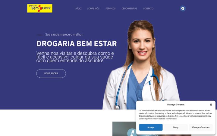 Skärmbild av drogariabemestarriopreto.com.br