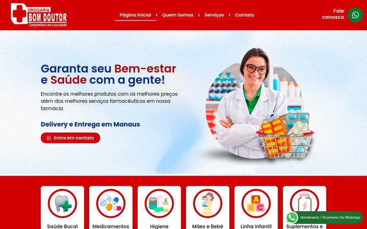 Skärmbild av drogariabomdoutor.com.br