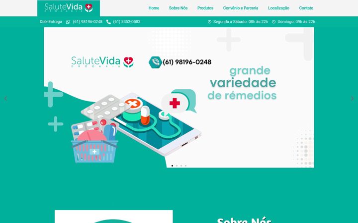 Skärmbild av drogariasalutevida.com.br