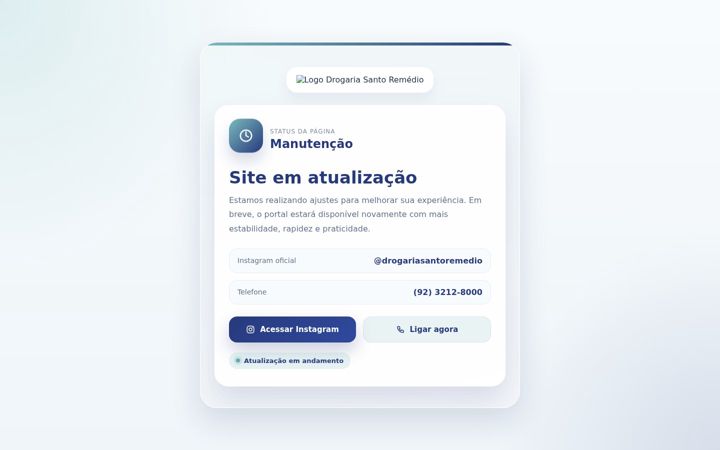 Skärmbild av drogariasantoremedio.com.br