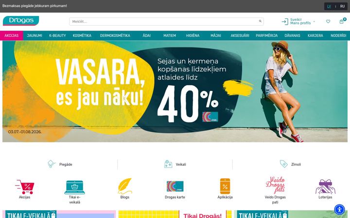 Ekrano kopija drogas.lv