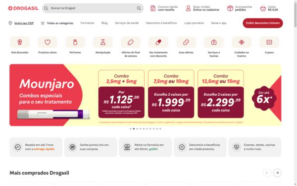 Screenshot of drogasil.com.br