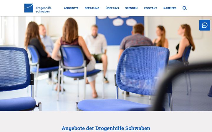 Snimka zaslona za drogenhilfeschwaben.de