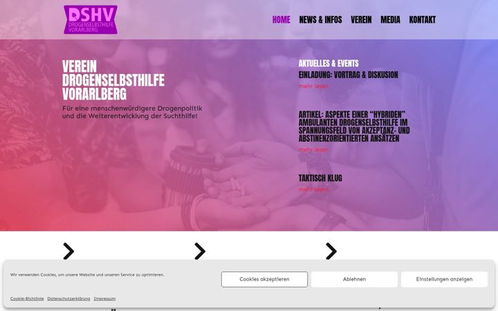 Screenshot von drogenselbsthilfevorarlberg.at