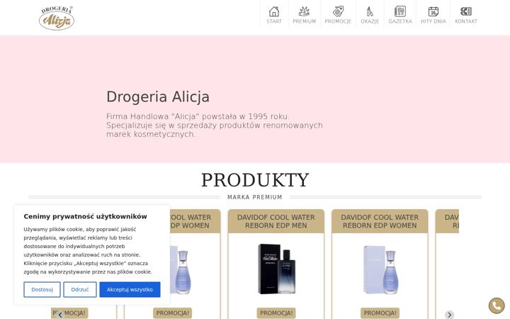 Captura de pantalla de drogeria-alicja.pl