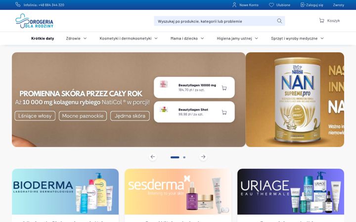 Captura de pantalla de drogeriadlarodziny.pl