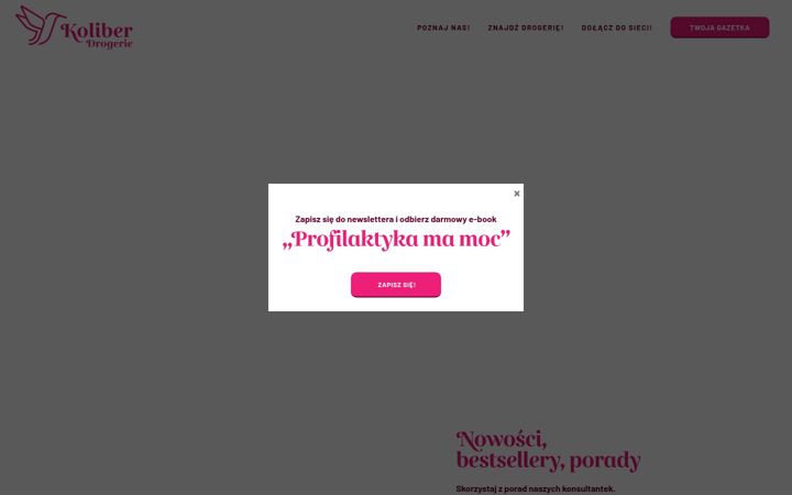 Captura de pantalla de drogeriekoliber.pl