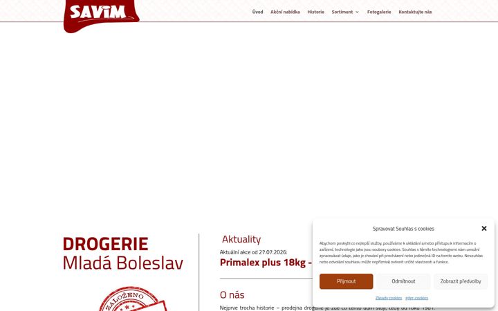 Snímek obrazovky drogeriesavim.cz