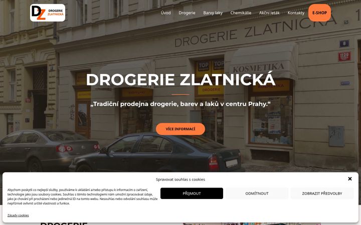 Snímek obrazovky drogeriezlatnicka.cz