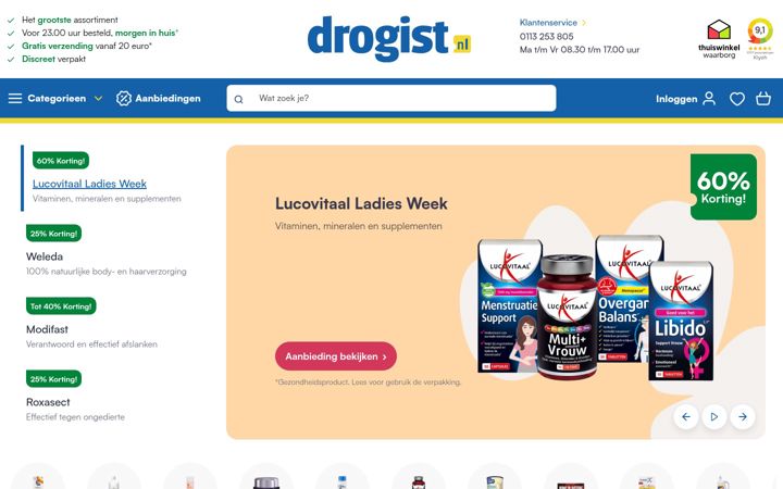 Screenshot of drogist.nl