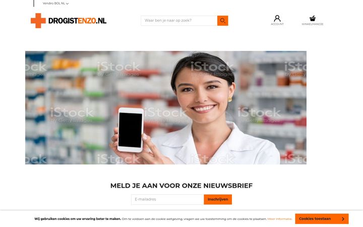Screenshot di drogistenzo.nl