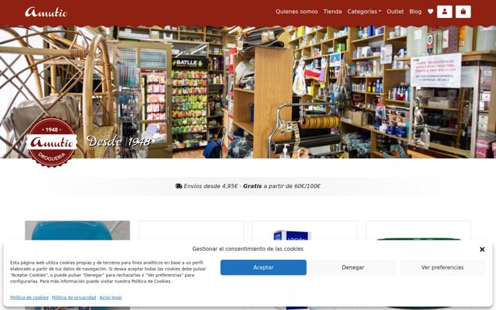 Screenshot of drogueriaamutio.com