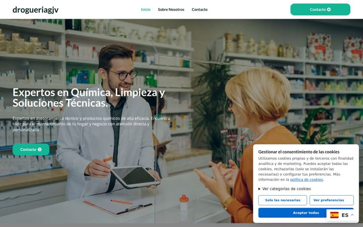 Screenshot of drogueriagjv.com