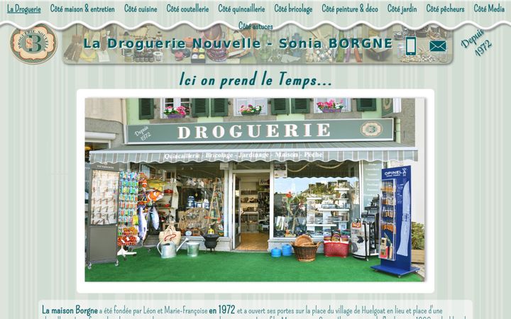 Screenshot of droguerie-borgne-huelgoat.com