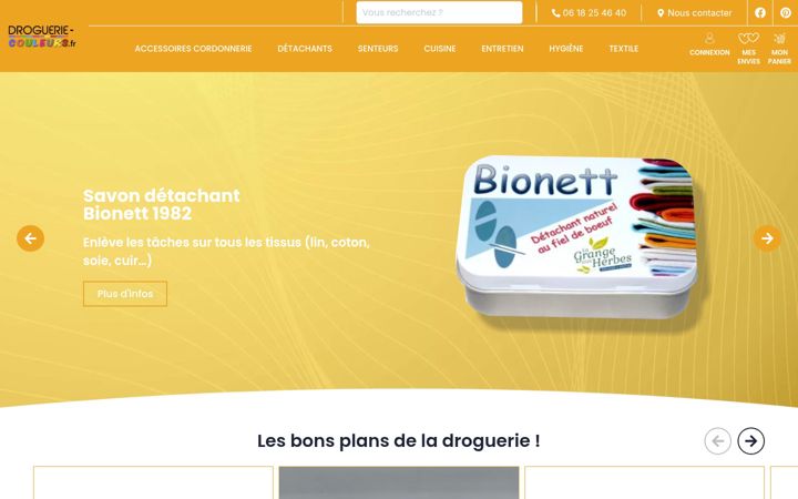 Screenshot of droguerie-couleurs.fr