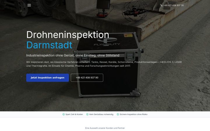 Snimka zaslona za drohne-darmstadt.de