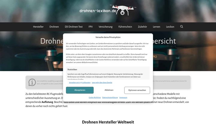 Screenshot of drohnen-lexikon.de