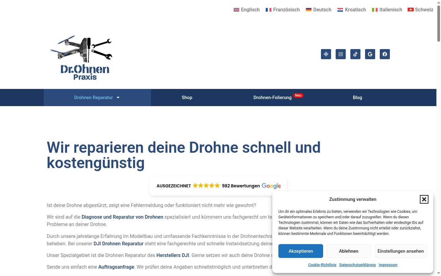 Screenshot van de toestemmingsbanner zoals getoond vóór enige interactie