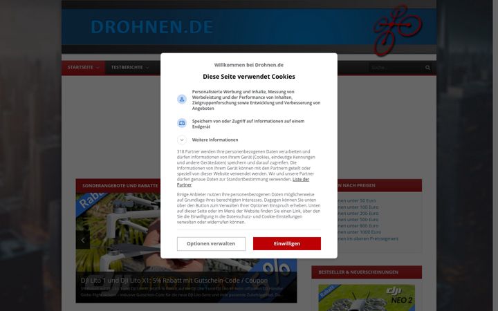 Screenshot of drohnen.de
