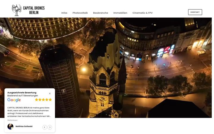 Screenshot of drohnenaufnahmen-berlin.de