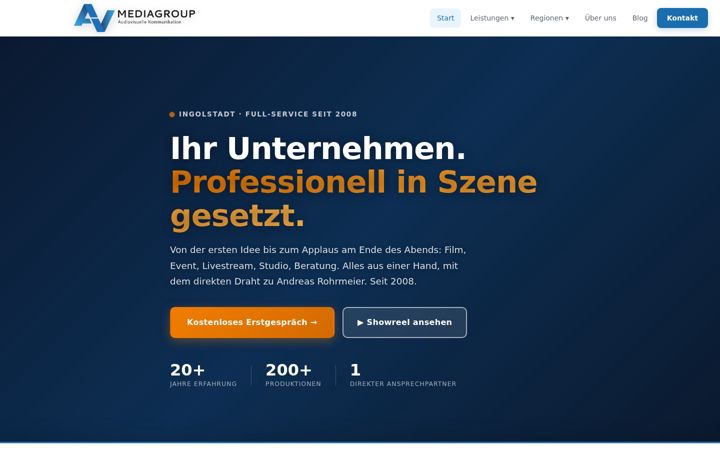 Screenshot of drohnenaufnahmen-ingolstadt.de