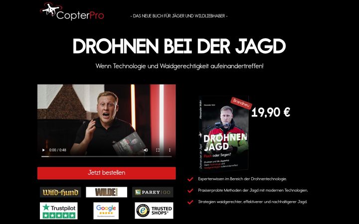 Screenshot of drohnenbeiderjagd.de