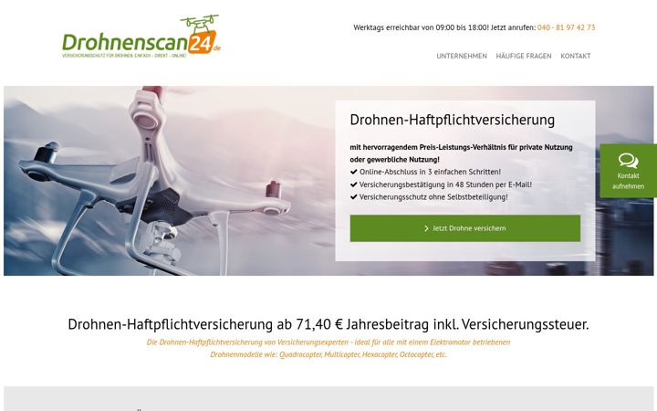 Screenshot of drohnenscan24.de
