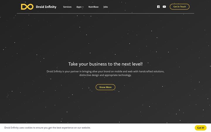 Screenshot of droidinfinity.com