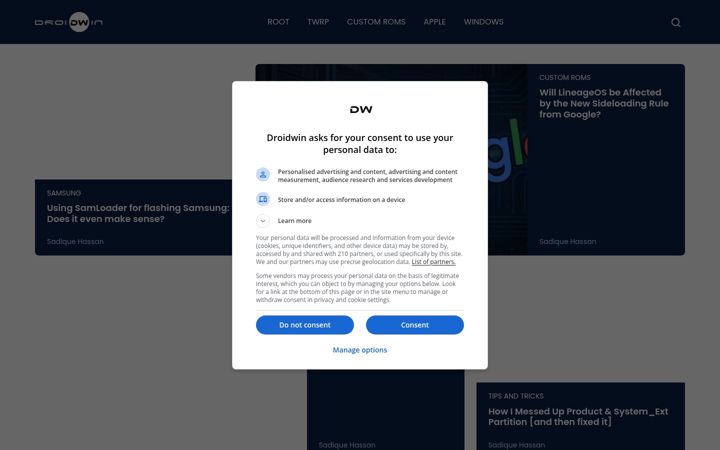 Screenshot of droidwin.com